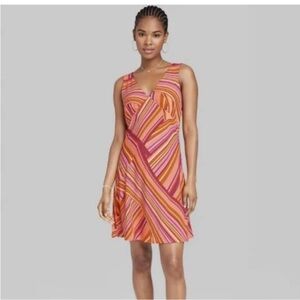 Wild Fable Vibrant Striped Mini Dress